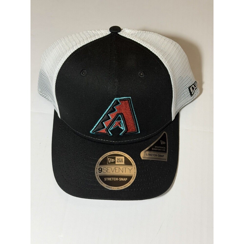 New Arizona Diamondbacks New Era Trucker Hat 9SEVENTY Black White